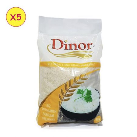 Riz Dinor vietnamien Parfumé Premium 5kg X 5