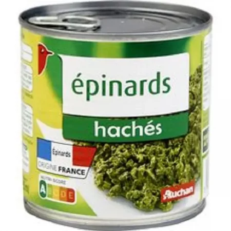 Epinards hachés 395g