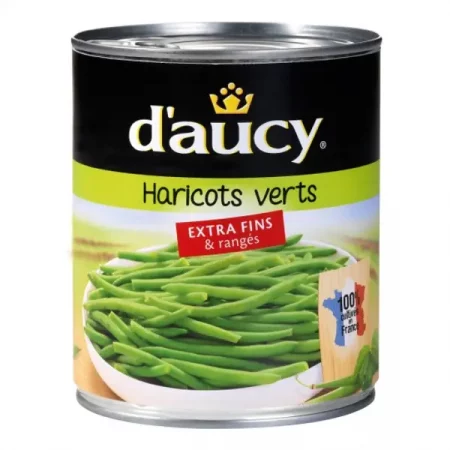 Haricots verts extra fins et rangés 800g